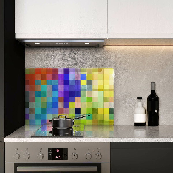 Induction hob protector Colorful squares pixels