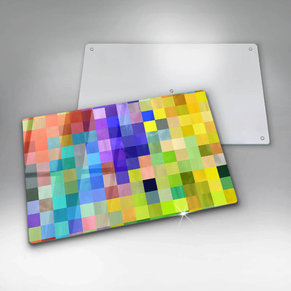 Induction hob protector Colorful squares pixels