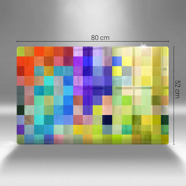 Induction hob protector Colorful squares pixels