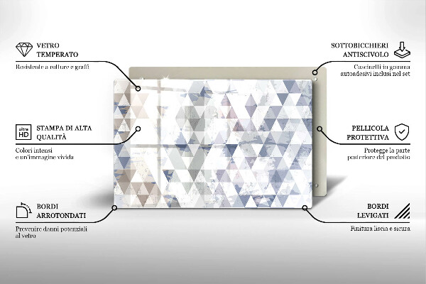 Induction hob protector Triangle pattern
