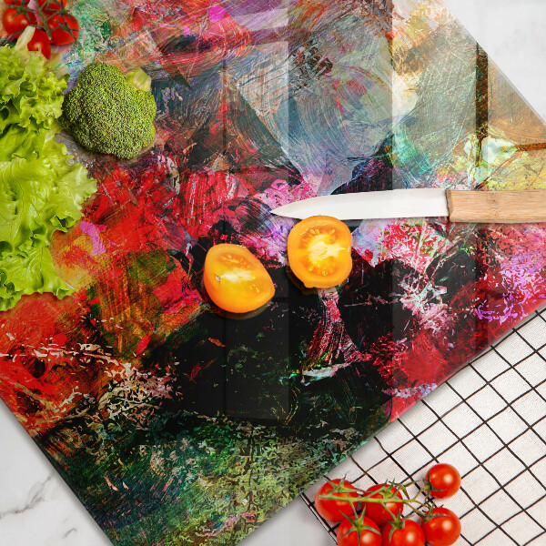 Induction hob cover Paint abstraction