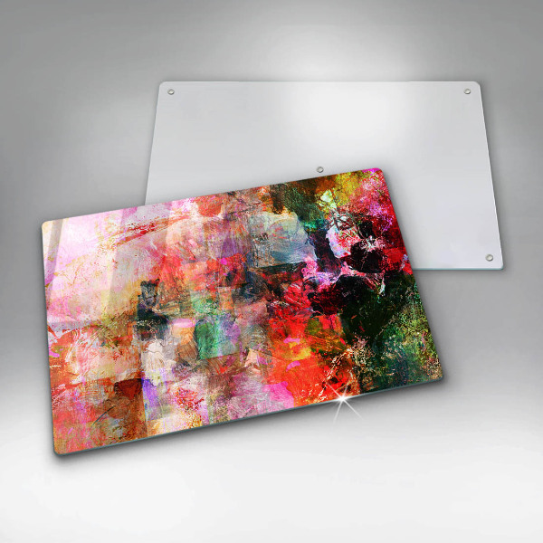 Induction hob cover Paint abstraction