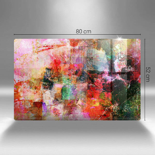 Induction hob cover Paint abstraction