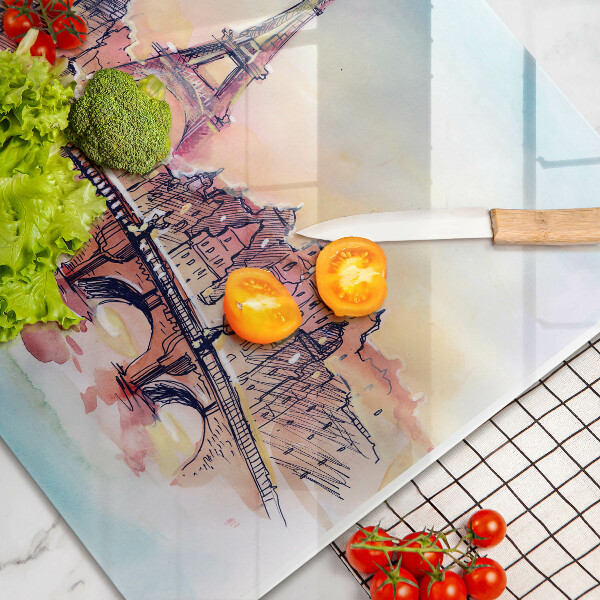 Induction hob cover Paris landscape Eiffel Tower