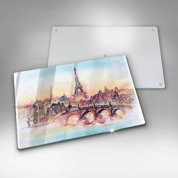Induction hob cover Paris landscape Eiffel Tower
