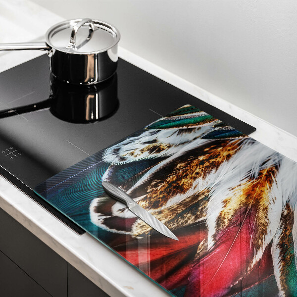 Worktop saver Boho bird feathers