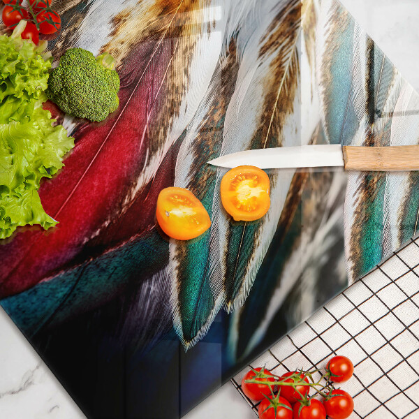 Worktop saver Boho bird feathers
