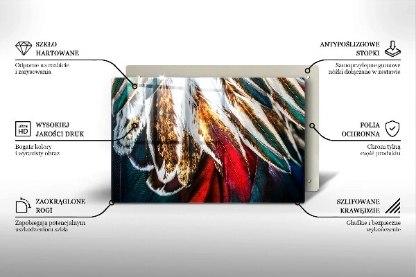 Worktop saver Boho bird feathers