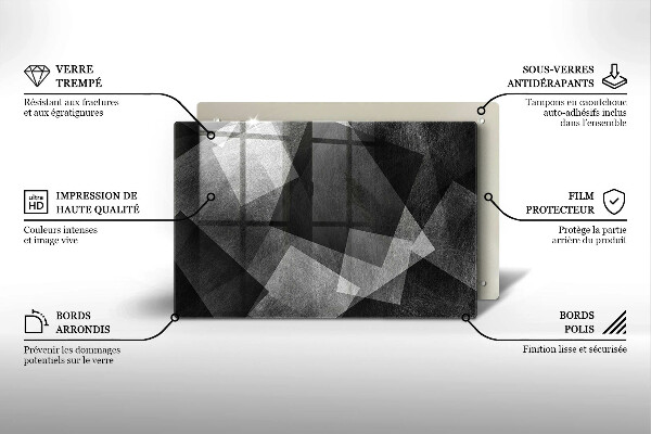 Induction hob protector Geometric abstraction