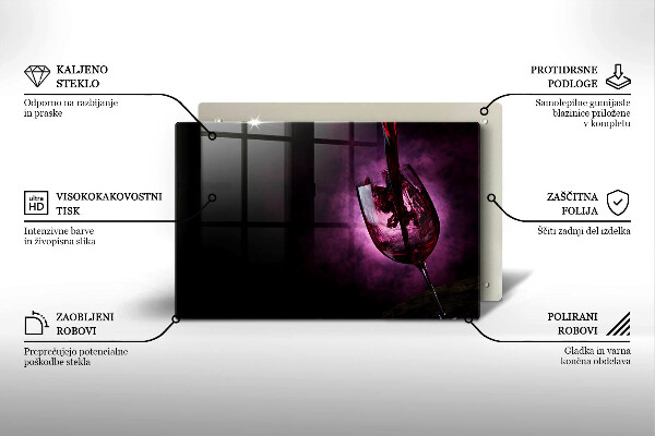 Worktop saver A glass of wine