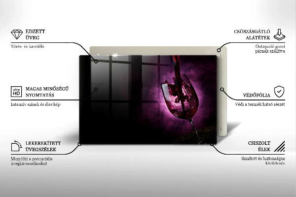 Worktop saver A glass of wine