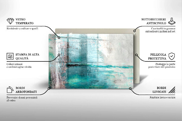 Induction hob protector Background paint abstraction