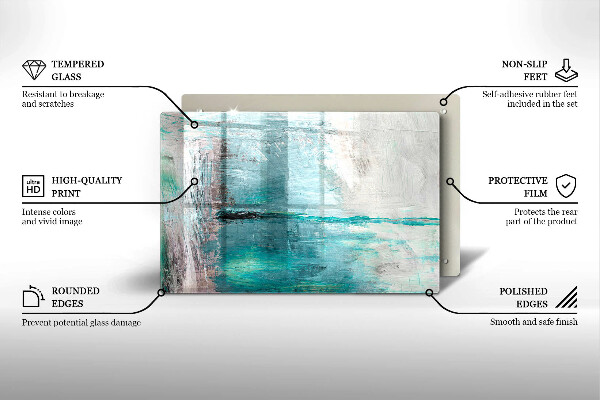 Induction hob protector Background paint abstraction