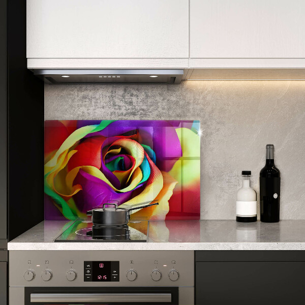 Induction hob protector Colorful rose petals
