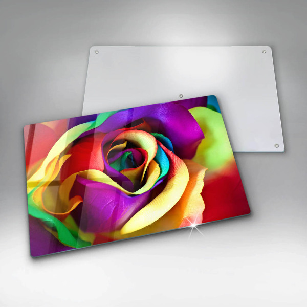 Induction hob protector Colorful rose petals