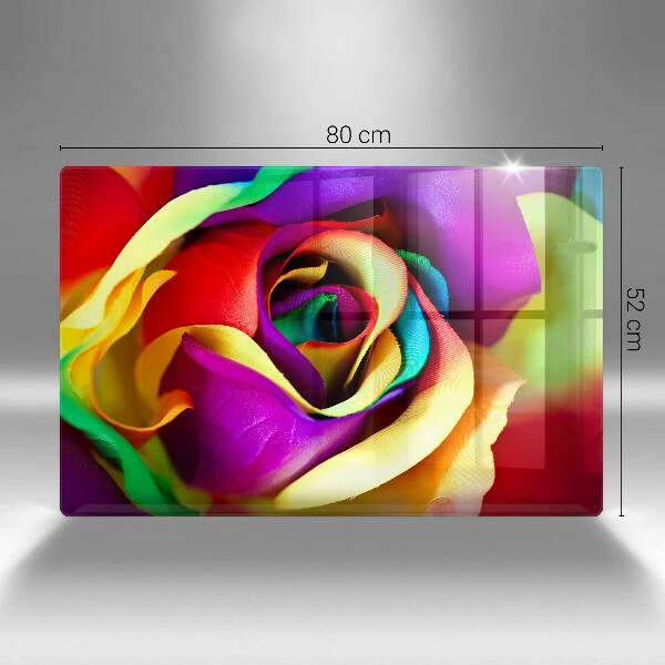 Induction hob protector Colorful rose petals