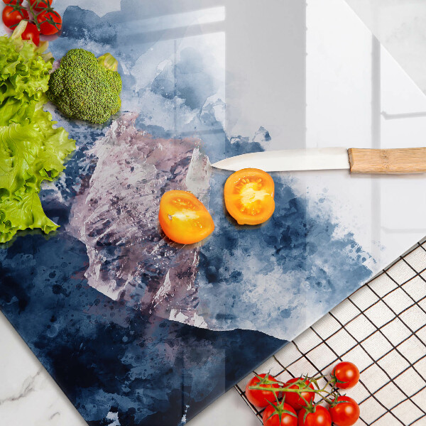 Worktop saver Abstraction painted mountains