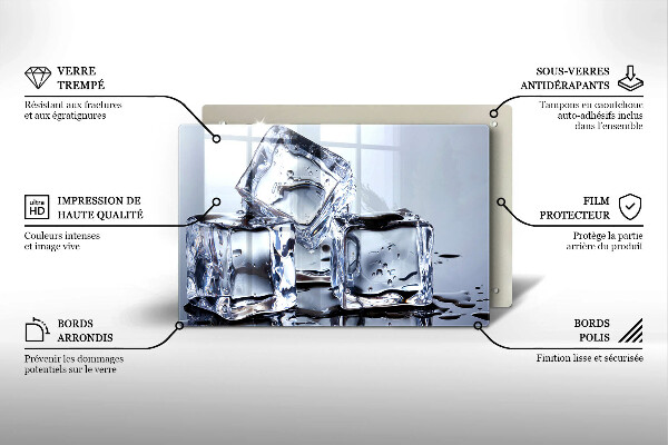 Induction hob cover Ice cubes