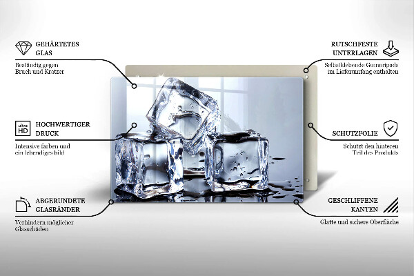 Induction hob cover Ice cubes