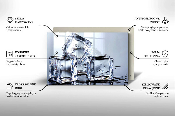 Induction hob cover Ice cubes