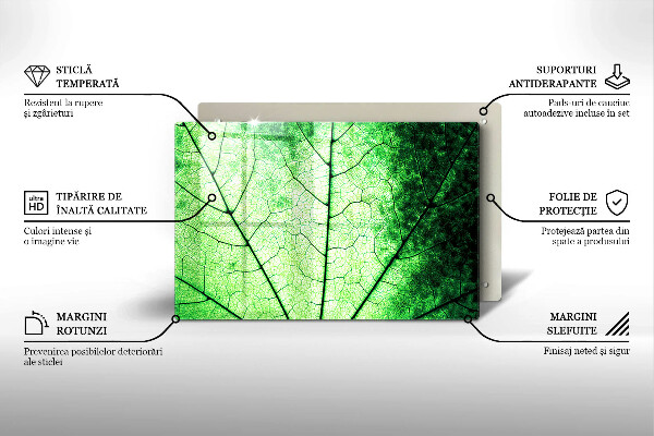 Induction hob cover Decorative leaf