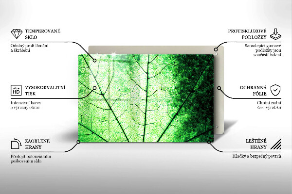 Induction hob cover Decorative leaf