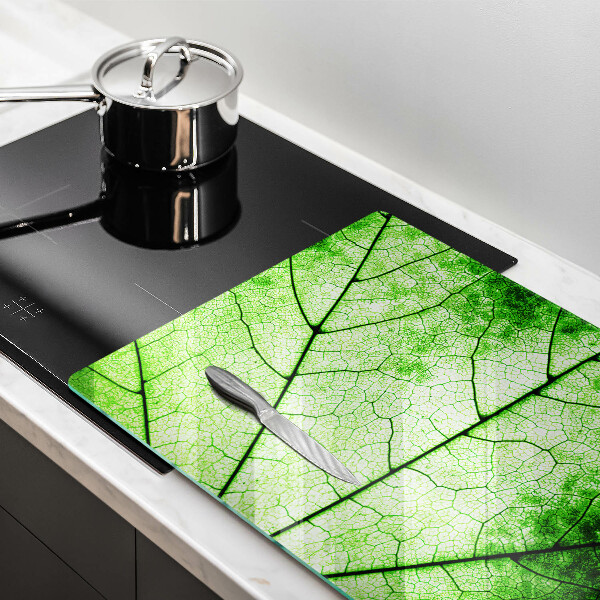Induction hob cover Decorative leaf