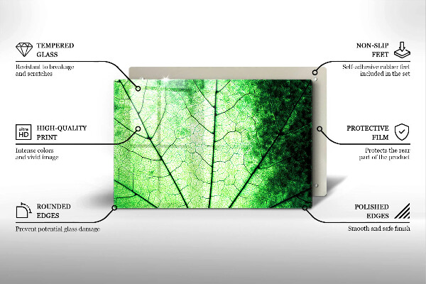 Induction hob cover Decorative leaf