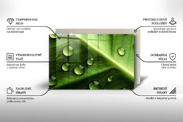 Induction hob cover Nature Rosa and Leaf