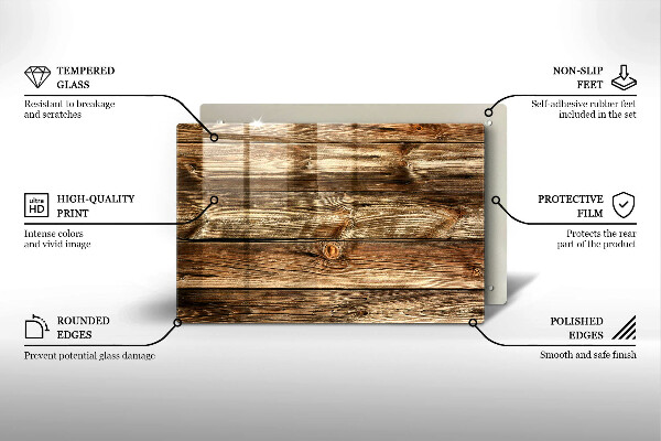 Induction hob cover Wood texture boards