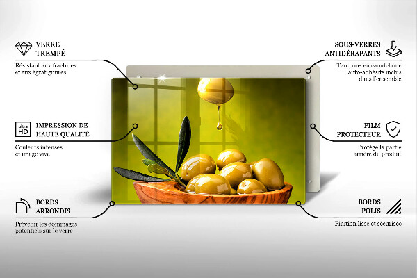 Induction hob cover Tasty olives