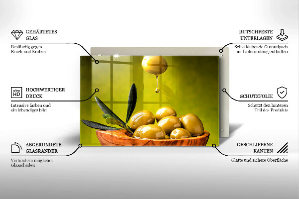 Induction hob cover Tasty olives