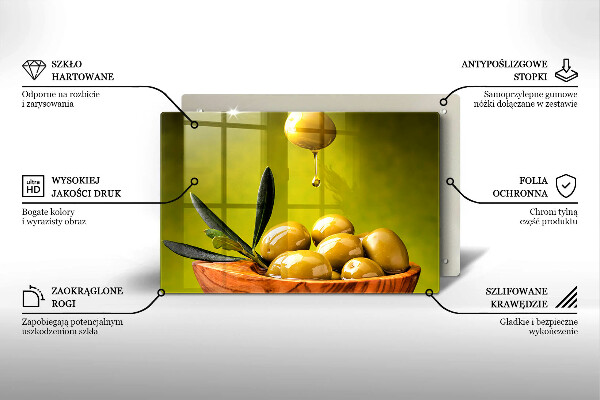 Induction hob cover Tasty olives