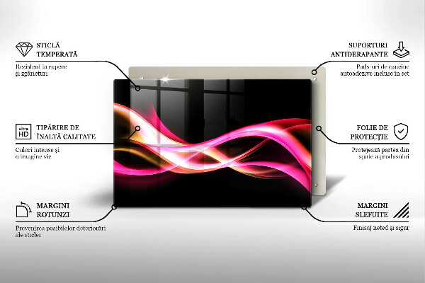 Worktop saver Neon Smoke abstraction
