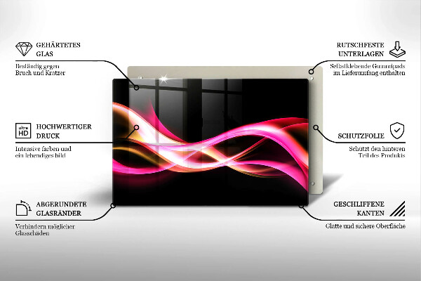 Worktop saver Neon Smoke abstraction