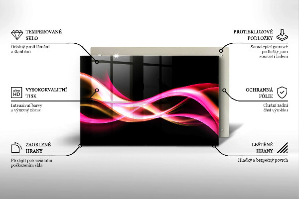 Worktop saver Neon Smoke abstraction