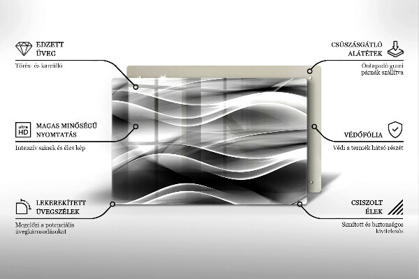 Worktop saver Abstraction of smoke lines