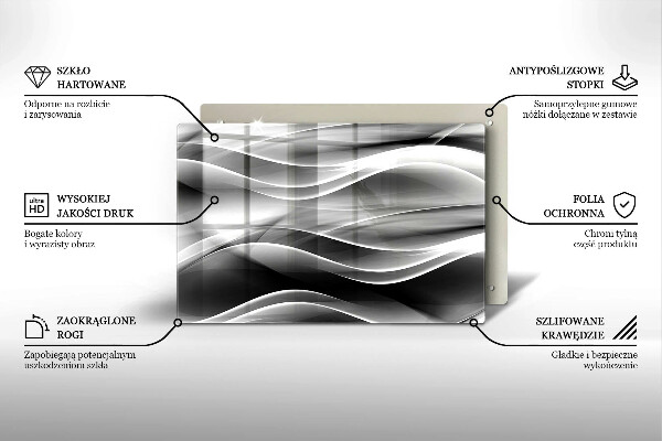 Worktop saver Abstraction of smoke lines