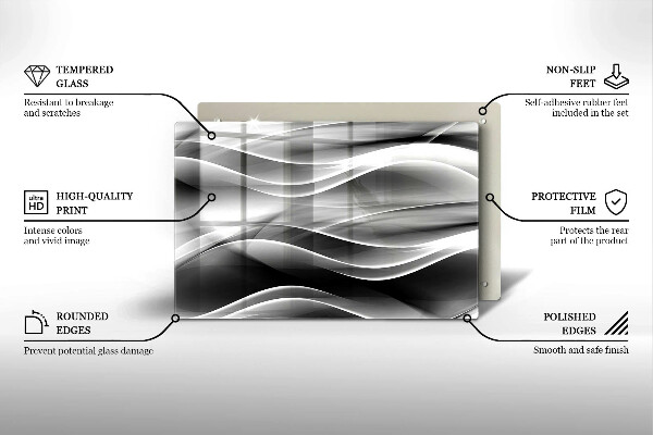 Worktop saver Abstraction of smoke lines