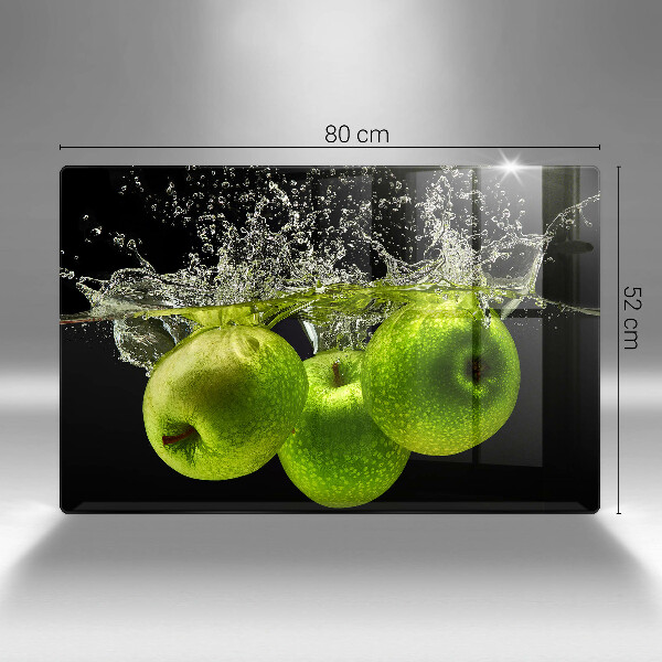 Induction hob protector Green apples and water