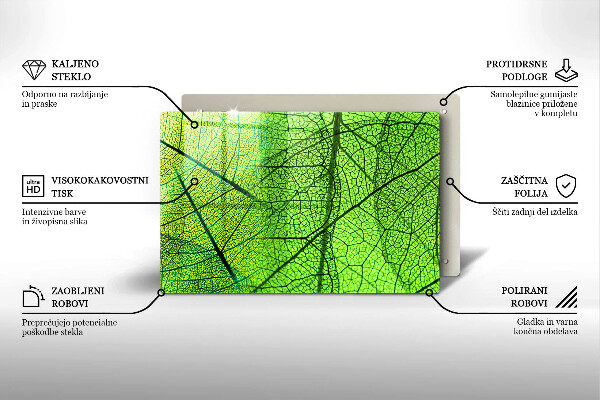 Induction hob protector Natura leaves