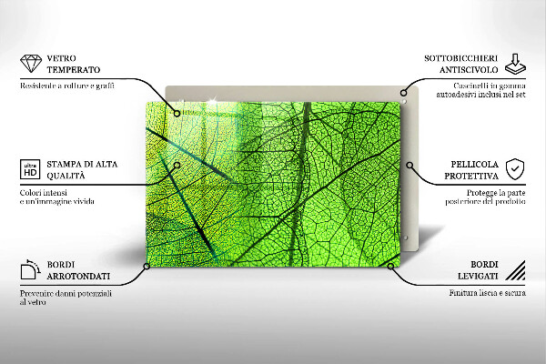 Induction hob protector Natura leaves