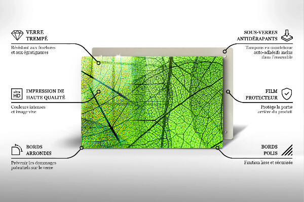 Induction hob protector Natura leaves