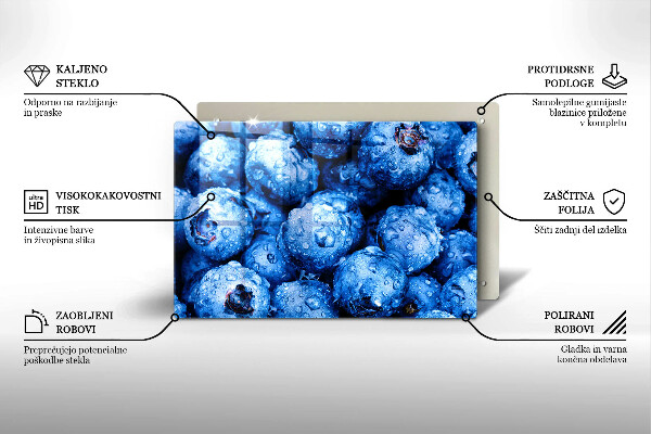 Induction hob protector Juicy blueberries