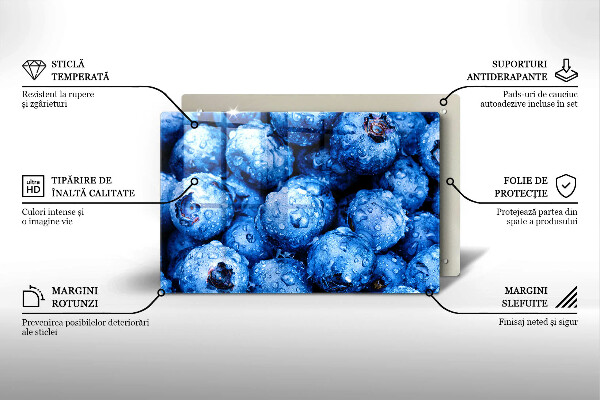 Induction hob protector Juicy blueberries