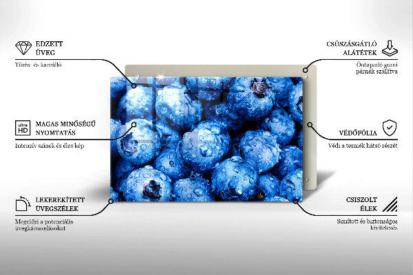 Induction hob protector Juicy blueberries