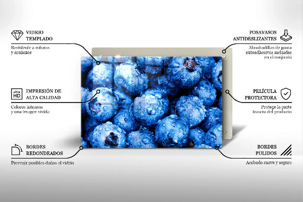 Induction hob protector Juicy blueberries