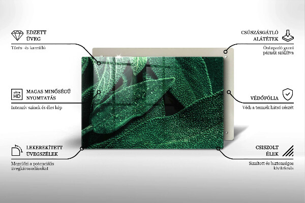Induction hob protector Plant leaves