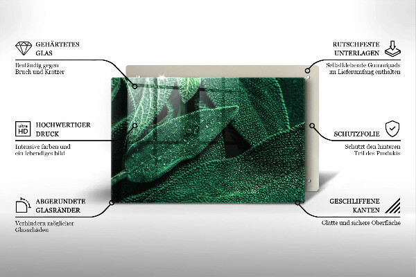 Induction hob protector Plant leaves