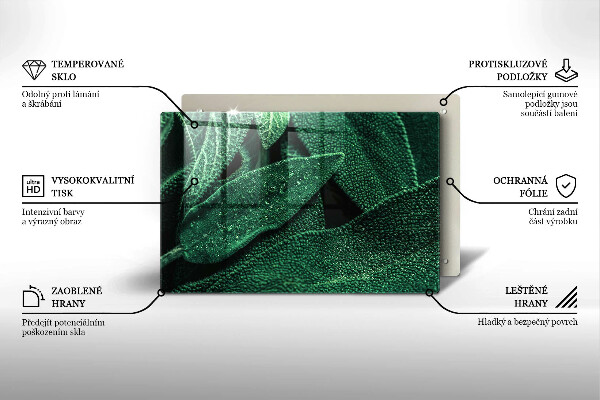 Induction hob protector Plant leaves